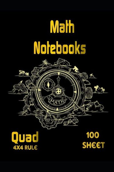 Cover for Sam Adam · Math Notebooks Quad 4x4 Rule, 100 Sheets (Paperback Book) (2019)