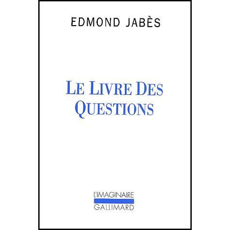 Cover for Edmond Jabes · Livre des questions 1 (Paperback Book) (2012)