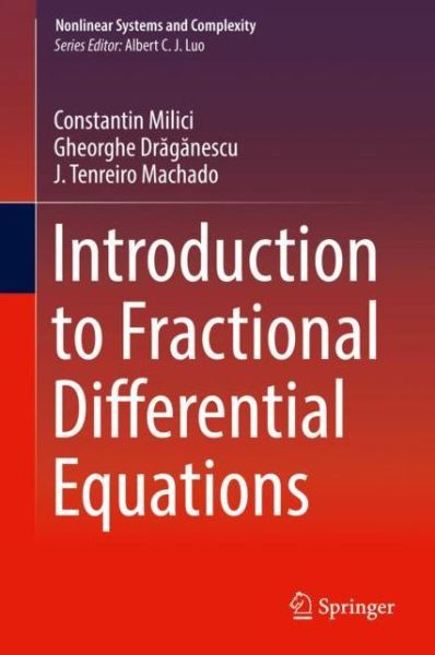 Cover for Milici · Introduction to Fractional Differential Equations (Book) [1st ed. 2019 edition] (2018)