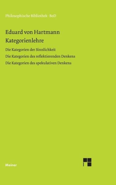 Cover for Eduard Von Hartmann · Kategorienlehre (Gebundenes Buch) (1923)