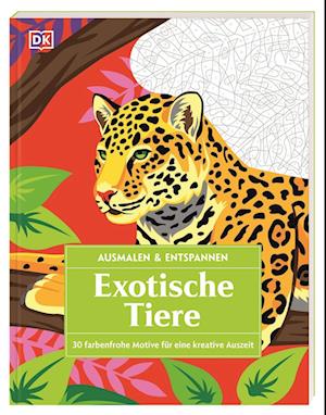 Cover for Wiebke Krabbe · Ausmalen &amp; Entspannen. Exotische Tiere (Book) (2025)