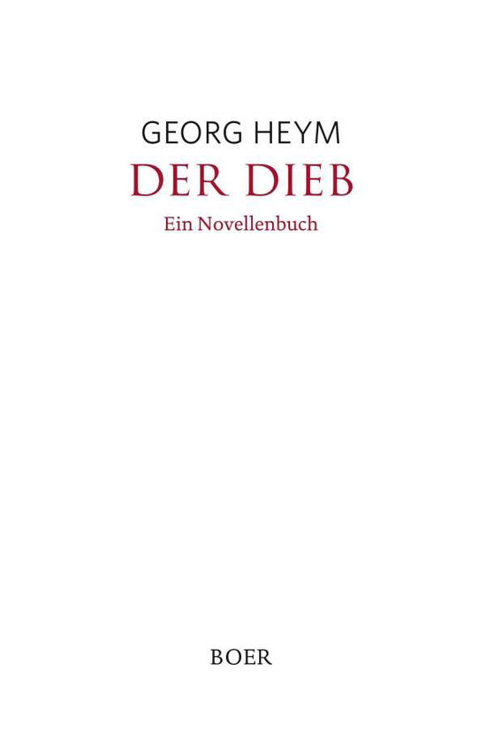 Cover for Heym · Der Dieb (Buch)