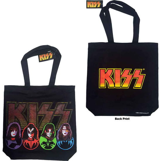 KISS Cotton Tote Bag: Faces & Logo (Back Print) - Kiss - Merchandise - ROFF - 5055295322950 - 3. juni 2013