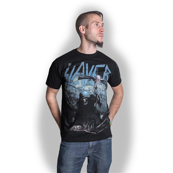 Slayer Unisex T-Shirt: Soldier Cross - Slayer - Fanituote - MERCHANDISE - 5055295348950 - maanantai 9. elokuuta 2010