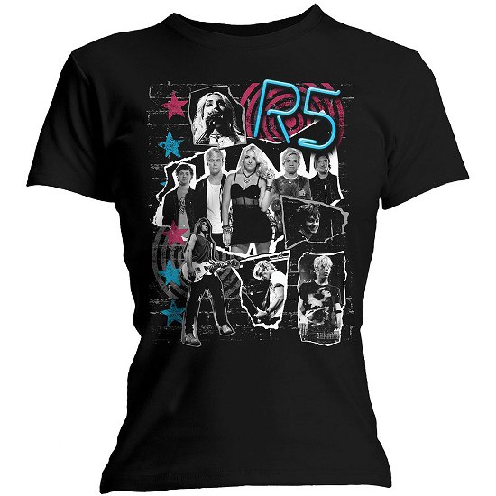 Cover for R5 · R5 Ladies T-Shirt: Grunge Collage (T-shirt) [size S] [Black - Ladies edition]