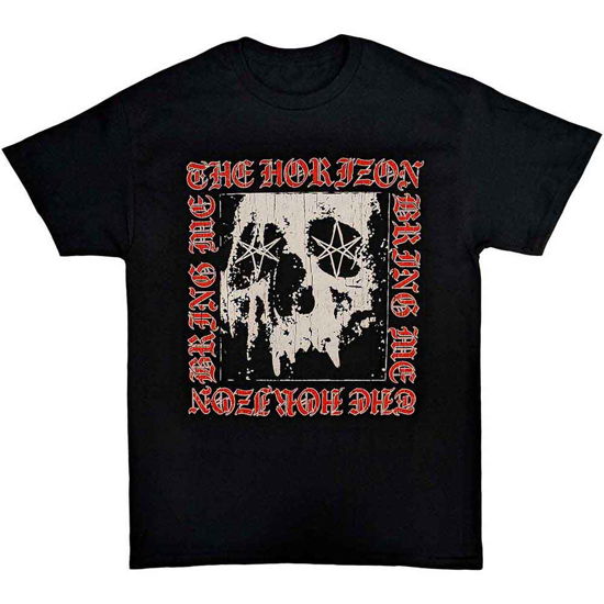 Bring Me The Horizon Unisex T-Shirt: Metal Logo Skull - Bring Me The Horizon - Fanituote -  - 5056187763950 - 