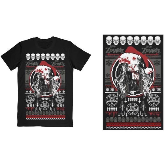 Rob Zombie Unisex T-Shirt: Bloody Santa - Rob Zombie - Koopwaar -  - 5056368694950 - 