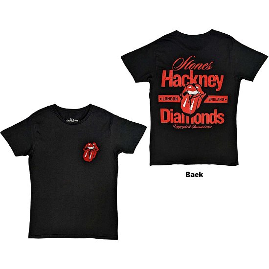 The Rolling Stones Unisex T-Shirt: Hackney Diamonds Hackney London (Back Print) - The Rolling Stones - Koopwaar -  - 5056737203950 - 