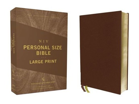 Cover for Zondervan · NIV, Personal Size Bible, Large Print, Genuine Leather, Buffalo, Brown, Red Letter Edition, Comfort Print (Bok) (2021)