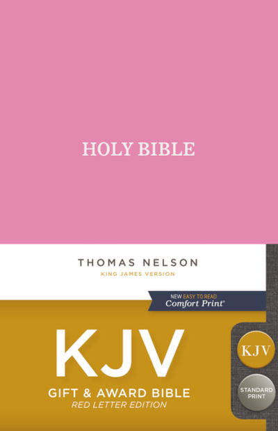 Cover for Thomas Nelson · KJV, Gift and Award Bible, Leather-Look, Pink, Red Letter Edition, Comfort Print : Holy Bible, King James Version (Imitation Leather Bo) (2017)