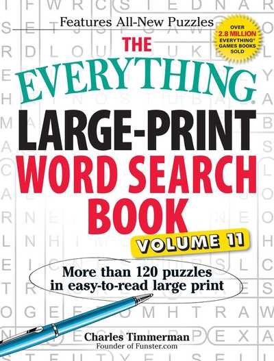 Cover for Charles Timmerman · The Everything Large-Print Word Search Book, Volume 11: More Than 120 Puzzles in Easy-To-Read Large Print - Everything (R) (Paperback Book) [Large Print edition] (2016)