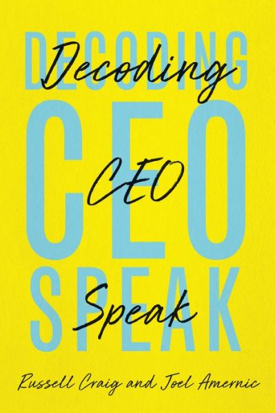 Cover for Russell Craig · Decoding CEO-Speak (Hardcover Book) (2021)