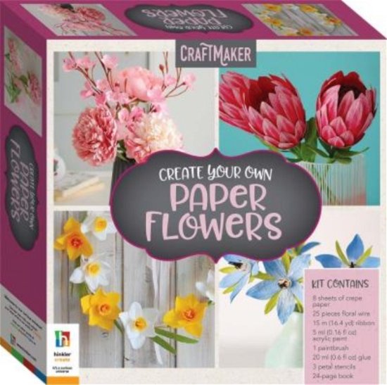 Cover for Hinkler Pty Ltd · CraftMaker Create Your Own Paper Flowers Kit - Papercraft (Book) (2021)