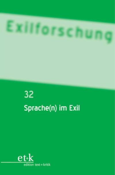 Cover for No Contributor · Sprache (n) im Exil (Paperback Bog) (2015)