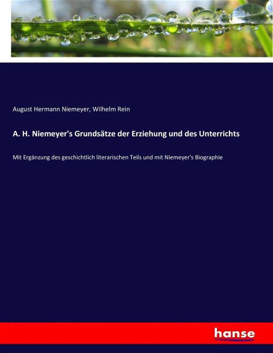 Cover for Niemeyer · A. H. Niemeyer's Grundsätze de (Buch) (2017)