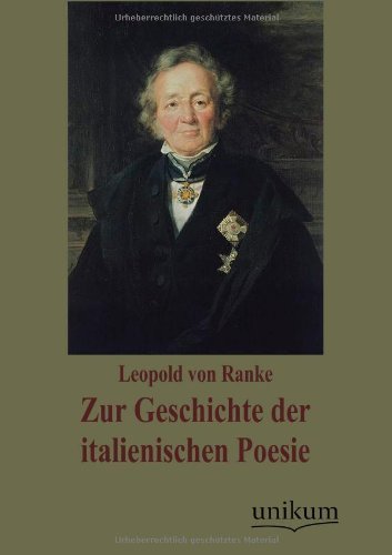 Cover for Leopold Von Ranke · Zur Geschichte der italienischen Poesie (Paperback Book) [German edition] (2012)