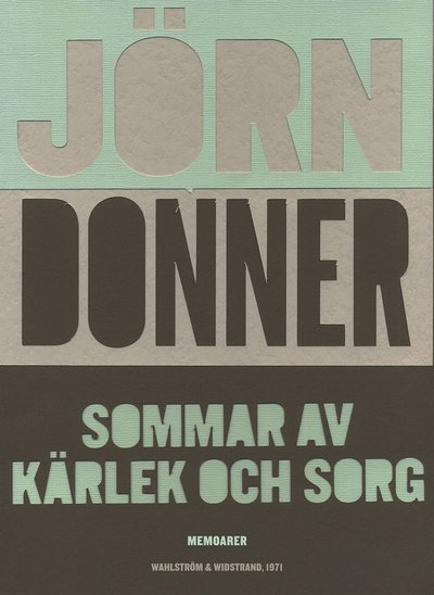 Cover for Jörn Donner · Sommar av kärlek och sorg (ePUB) (2015)