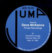 Cover for Dave Mckenna · Private Recordings (CD) (2019)