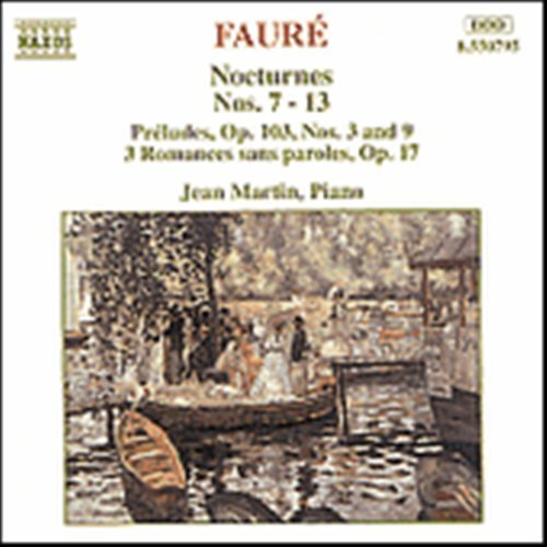 FAURÉ: Nocturnes Vol.2 - Jean Martin - Musik - Naxos - 4891030507951 - 8. februar 1994