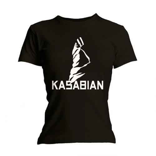 Kasabian Ladies T-Shirt: Ultra Black (Skinny Fit) - Kasabian - Fanituote - Bravado  - 5023209303951 - perjantai 7. huhtikuuta 2017