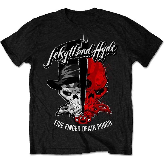 Five Finger Death Punch Unisex T-Shirt: Jekyll & Hyde - Five Finger Death Punch - Produtos - Unlicensed - 5055979911951 - 26 de novembro de 2018