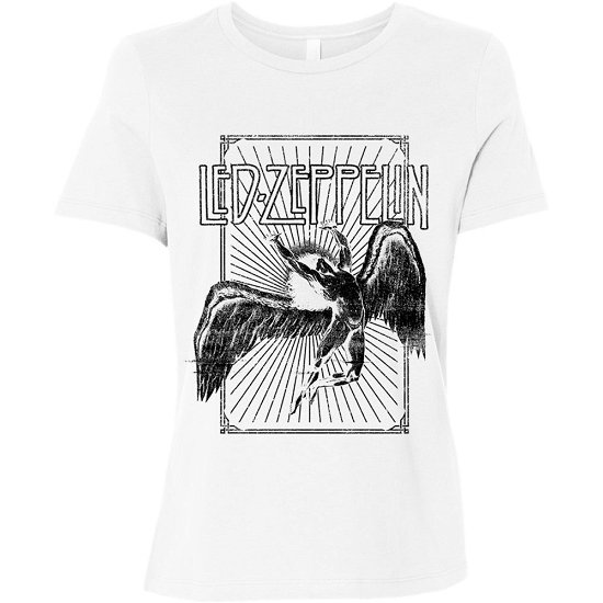 Cover for Led Zeppelin · Led Zeppelin Ladies T-Shirt: Icarus Burst (T-shirt) [size S] [White - Ladies edition]