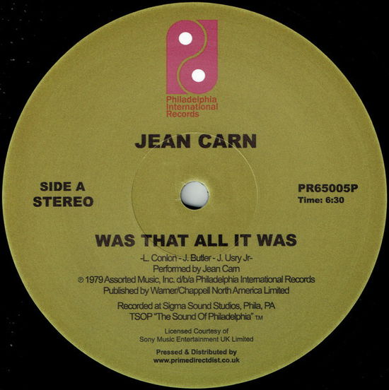 Cover for Jean Carn · Was That All It Was (LP) (2006)