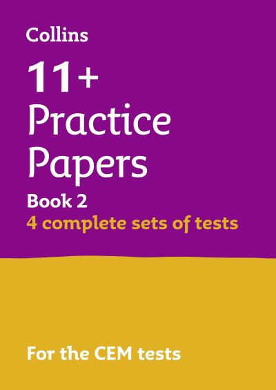 Cover for Collins 11+ · 11+ Verbal Reasoning, Non-Verbal Reasoning &amp; Maths Practice Papers Book 2 (Bumper Book with 4 sets of tests): For the 2024 Cem Tests - Collins 11+ (Paperback Book) (2021)