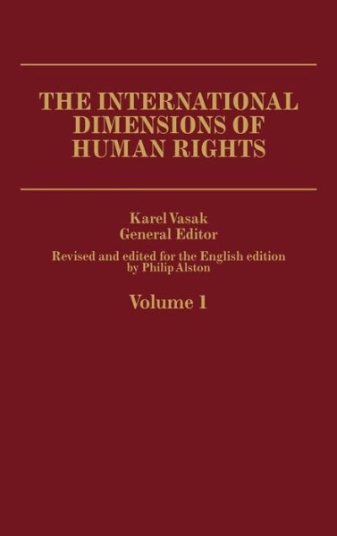 Cover for Karel Vasak · International Human Rights V1 (Hardcover Book) (1982)