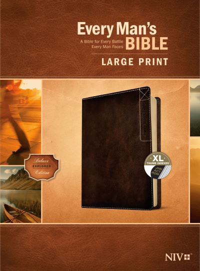 Every Man's Bible NIV, Large Print, Deluxe Explorer Edition (LeatherLike, Rustic Brown, Indexed) - Stephen Arterburn - Books - Tyndale House Publishers - 9781496447951 - January 12, 2021