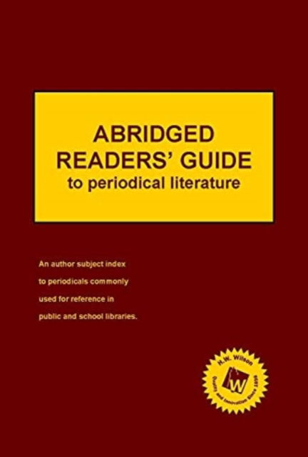 Abridged Readers' Guide to Periodical Literature (2021 Subscription) - HW Wilson - Books - H.W. Wilson Publishing Co. - 9781642657951 - March 30, 2021