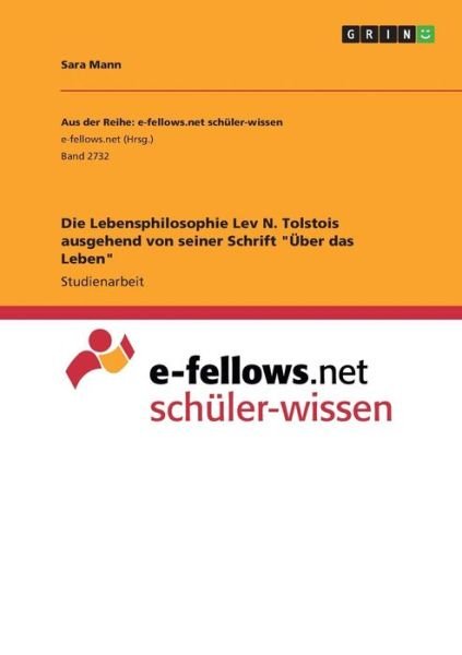 Cover for Mann · Die Lebensphilosophie Lev N. Tolst (Bog)