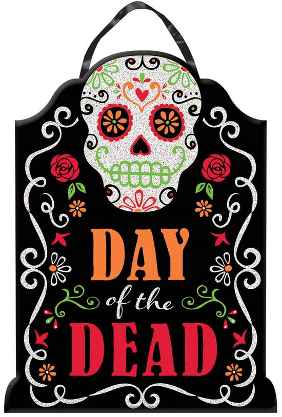 Amscan: Sign Day Of The Dead With Glitter Font / Decorazione Da Appendere (40x 30) - - Merchandise - Amscan - 0013051668952 -