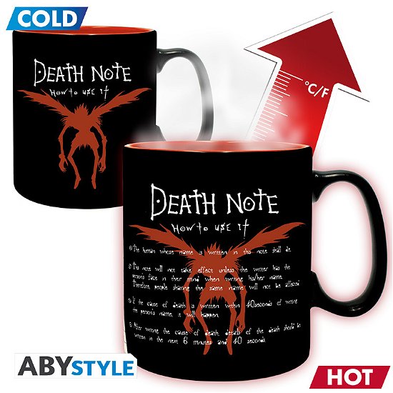 Death Note - Mug Heat Change - 460 Ml - Kira & Ryuk - Box X2 - Death Note - Merchandise - ABYstyle - 3665361071952 - 
