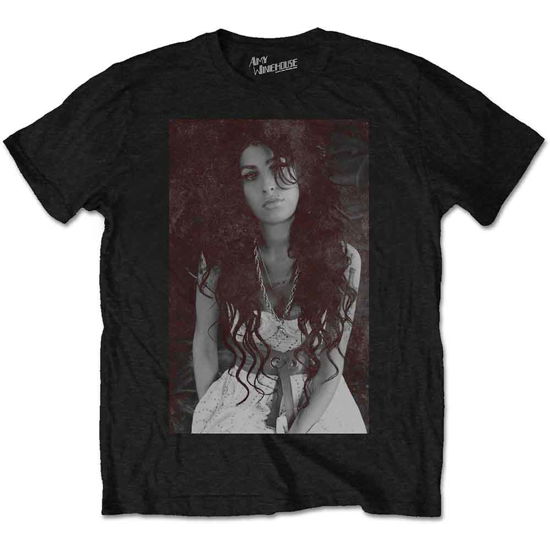 Amy Winehouse Unisex T-Shirt: Back to Black Chalk Board - Amy Winehouse - Produtos - MERCHANDISE - 5056170660952 - 21 de janeiro de 2020