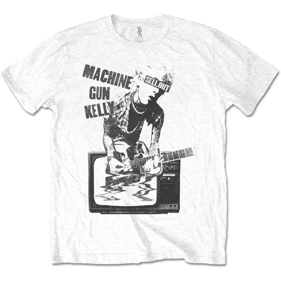 Machine Gun Kelly Unisex T-Shirt: TV Warp - Machine Gun Kelly - Gadżety -  - 5056561062952 - 
