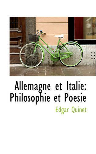 Cover for Edgar Quinet · Allemagne et Italie: Philosophie et Poésie (Hardcover Book) (2008)