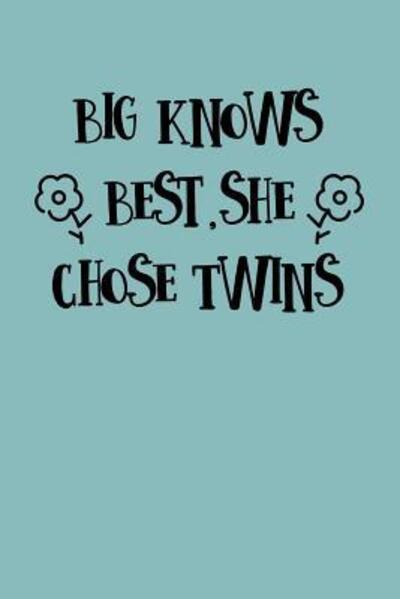 Big Knows Best She Chose Twins : Greek, Sorority Life - Greek and Sorority Notebooks - Libros - Independently Published - 9781081770952 - 21 de julio de 2019