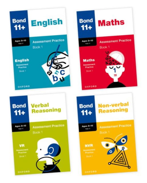 Cover for Bond 11+ · Bond 11+: Bond 11+ English, Maths, Non-verbal Reasoning, Verbal Reasoning Assessment Practice: 9-10 Years Bundle - Bond 11+ (Book) (2024)