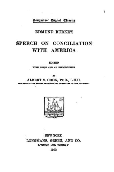 Cover for Edmund Burke · Edmund Burke's Speech on Conciliation With America (Pocketbok) (2016)
