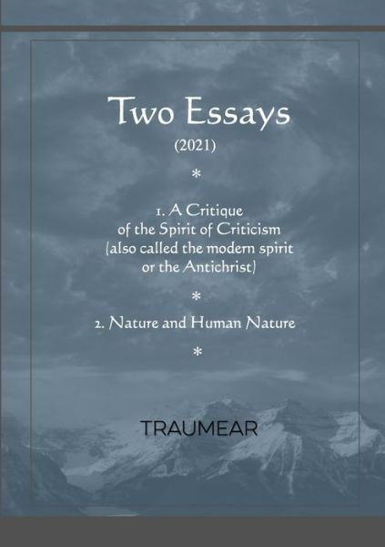 Cover for Traumear · Two Essays (Taschenbuch) (2021)