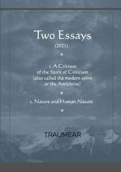 Two Essays - Traumear - Książki - Lulu.com - 9781794894952 - 5 grudnia 2021