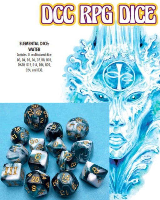 Cover for Harley Stroh · DCC RPG Dice Set Elemental Dice: Water (Book) (2024)