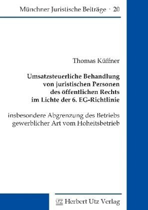 Cover for Küffner · Umsatzsteuerliche Behandlung vo (Bog)