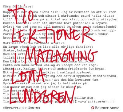 Cover for Lotta Lundgren · Tio lektioner i matlagning (Lydbok (MP3)) (2014)