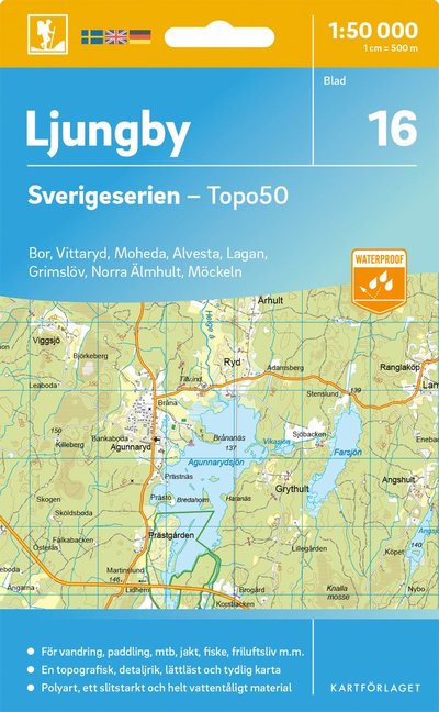 Cover for Ljungby - Sverigeserien Topo50 (Map) (2025)
