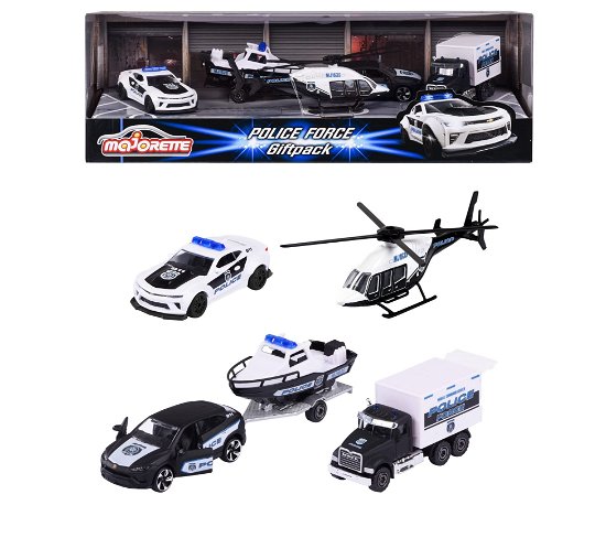 Majorette Police Force Auto\'s Giftpack 4st. - Majorette - Gadżety -  - 3467452071953 - 