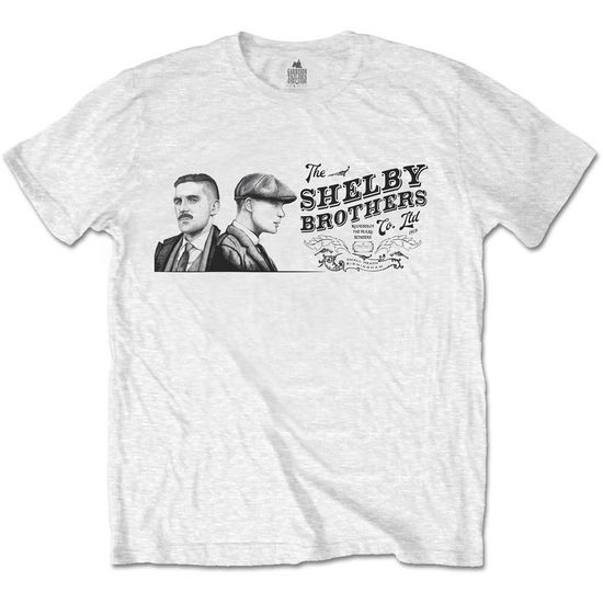 Cover for Peaky Blinders · Peaky Blinders Unisex T-Shirt: Shelby Brothers Landscape (White) (T-shirt) [size S] [White - Unisex edition] (2020)