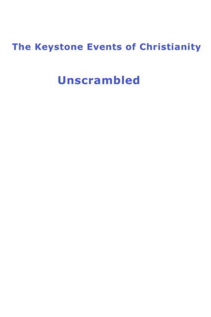 Cover for Anonymous · The Keystone Events of Christianity: Unscrambled (Taschenbuch) (2021)