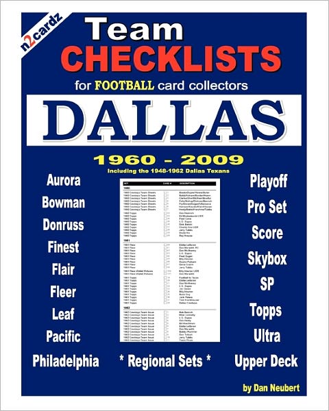 Cover for Dan Neubert · Team Checklists for Football Card Collectors Dallas (N2cardz) (Paperback Book) (2010)